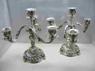 silver candlesticks retailed by Buccellati