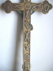 brass altar crucifix