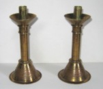 gilded brass candlesticks and sconces