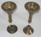 gilded brass candlesticks and sconces