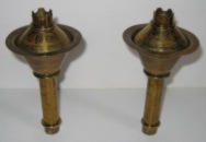 gilded brass candlesticks and sconces