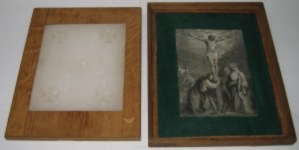 wood and white alabaster altar