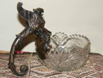 Russin silver and crystal centerpiece