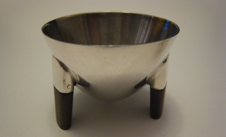 Spratling silver salt cellar (rosewood legs)
