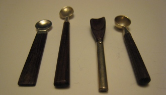 Spratling silver spoons (rosewood on the handle)