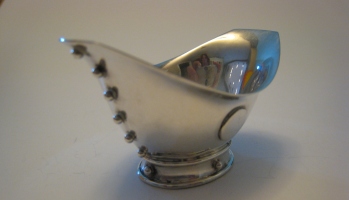 Spratling silver salt cellar with applied beading
