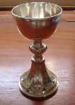 silver chalice made by Thun, Norway