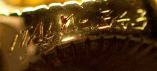 a gold paper knife from Italy