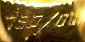 a gold paper knife from Italy