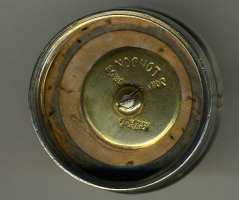glass bottle with silver tops