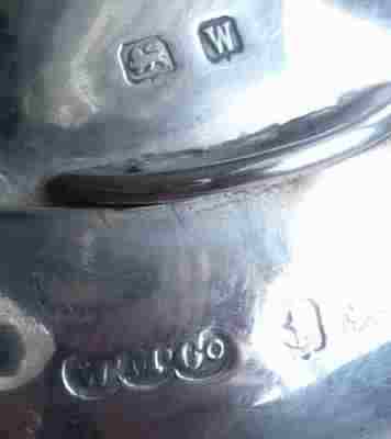 silver inkwell made by Wilmot Manufacturing Co