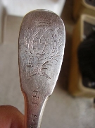 French silver spoon and fork