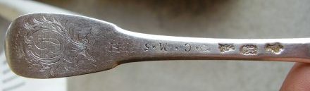 French silver spoon and fork