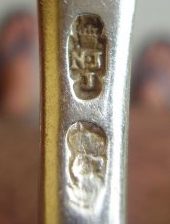 French silver spoon and fork