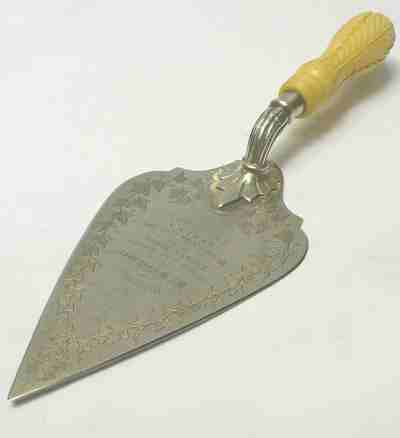 silver ceremonial trowel