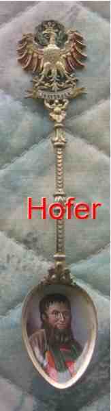 Souvenir spoon with the portrait of Andreas Hofer