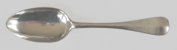 Simple silver spoon, with central ridge, Stockholm 1761 