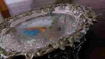 silverplate salver made by Roberts & Slater