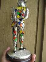 silver and enamel Arlecchino