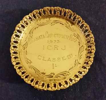 silver glass coasterwith inscription