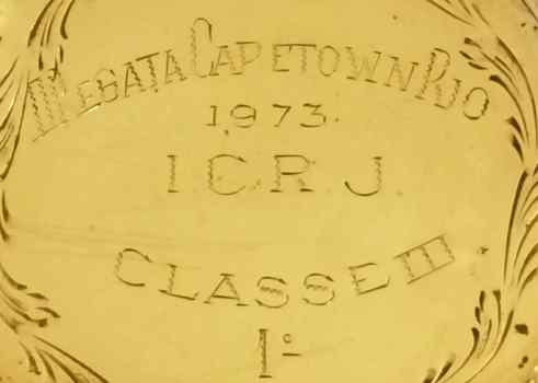 silver glass coasterwith inscription