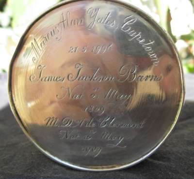 Three dedications to newborns on mug's bottom Three dedications to newborns on mug's bottom