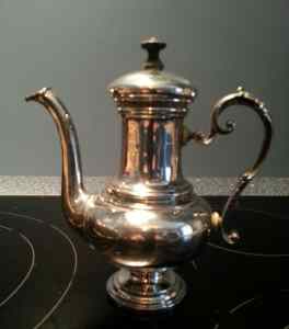 silver teapot