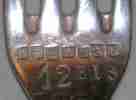 silver fork with seven French marks