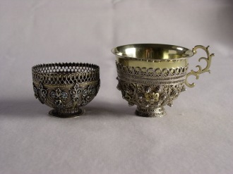 filigree silver cup