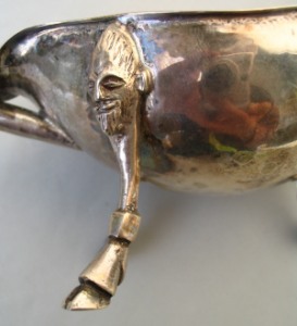 silver devil on 18th century Spanish brazier