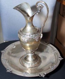 silver ewer