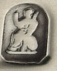 Britannia, standard mark for silver fineness of 95,84 % (compulsory between 1687 and 1720)