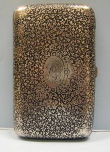 Niello silver match safe: Markowitsch & Scheid (1862-1881)
