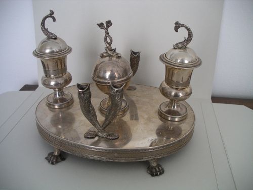 silver inkstand Regno delle Due Sicilie