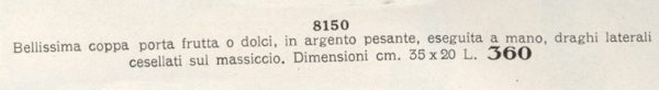 Calderoni centerpiece description