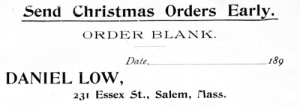 a page from Summer 1894 Daniel Low, 231 Essex Street, Salem, Mass. catalog