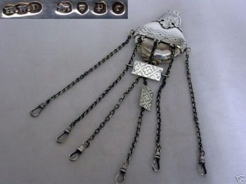 Victorian silver chatelaine: London 1870