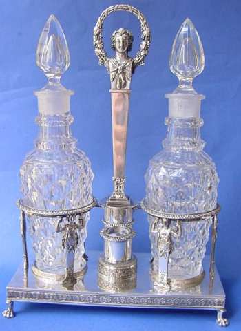 France 1819 silver cruet set
