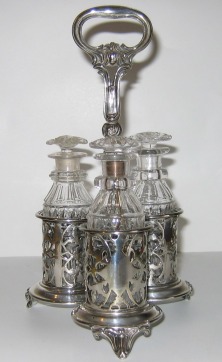 Elkington & Co silver plate cruet 1851
