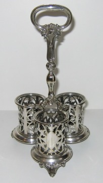 Elkington & Co silver plate cruet 1851