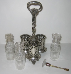 Elkington & Co silver plate cruet 1851