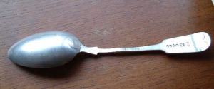 electroplate silver spoon
