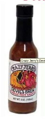 a modern 'devil' hot sauce bottle