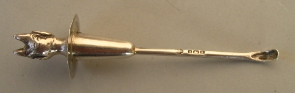 Edwardian silver cayenne spoon