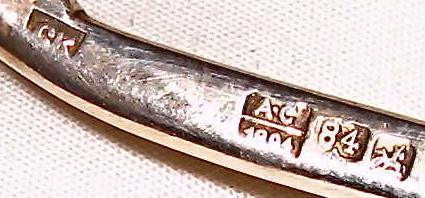 Russian silver spoon: marks