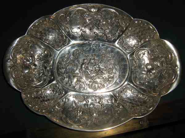 French silver sweetmeat dish