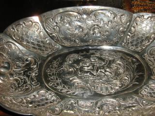 French silver sweetmeat dish