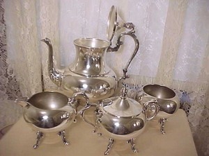 silver plate tea set