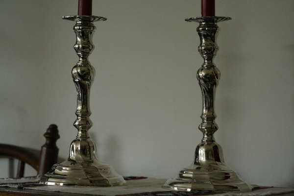 silver candlesticks