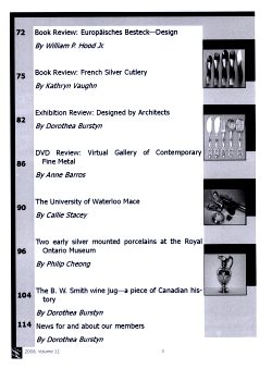 Silver Society of Canada: Journal 2008 Volume 11